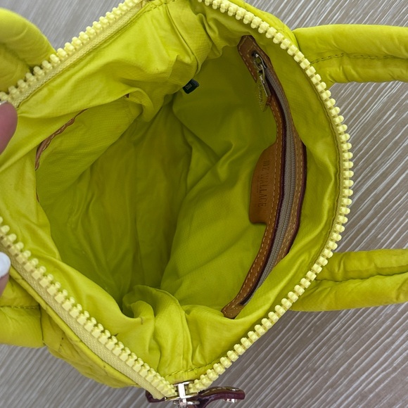 MZ Wallace Micro Sutton Tote Neon Yellow Quilted Mini Tote -Read- - Picture 10 of 16